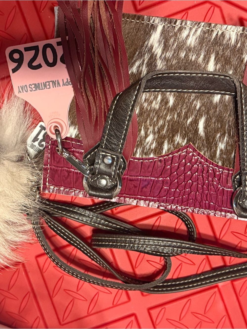 Holy Cow Couture Itty Bitty Tote with FLUFFY!!